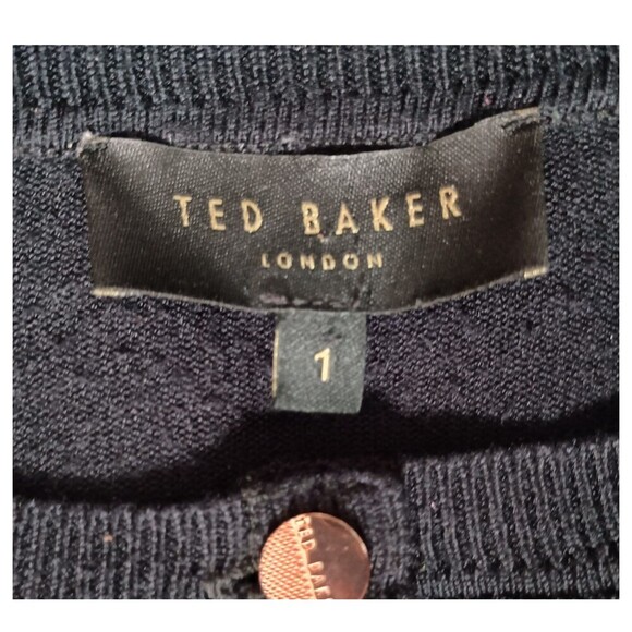 Ted Baker Sweater 2 - 4 Womens Multicolor Teeah Long Sleeve Crew Neck Cardigan - Picture 5 of 6